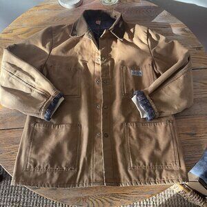 CARTERS lined canvas work jacket/distressed/pit to pit-23/M?